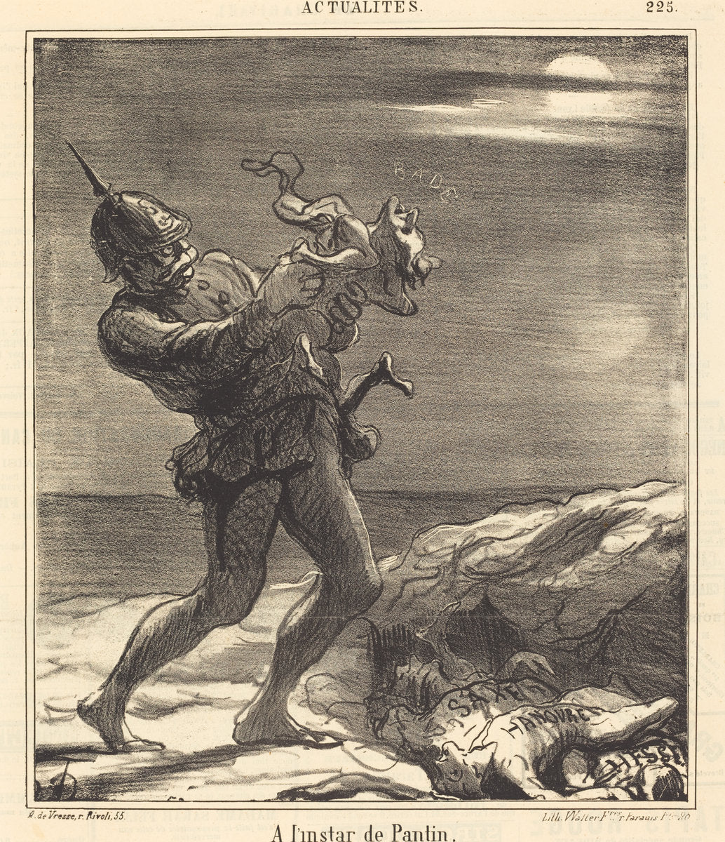 A l'instar de Pantin by Honoré Daumier (French, 1808 - 1879), 16X12"(A3)Poster Print