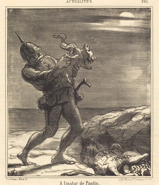 A l'instar de Pantin by Honoré Daumier (French, 1808 - 1879), 16X12"(A3)Poster Print