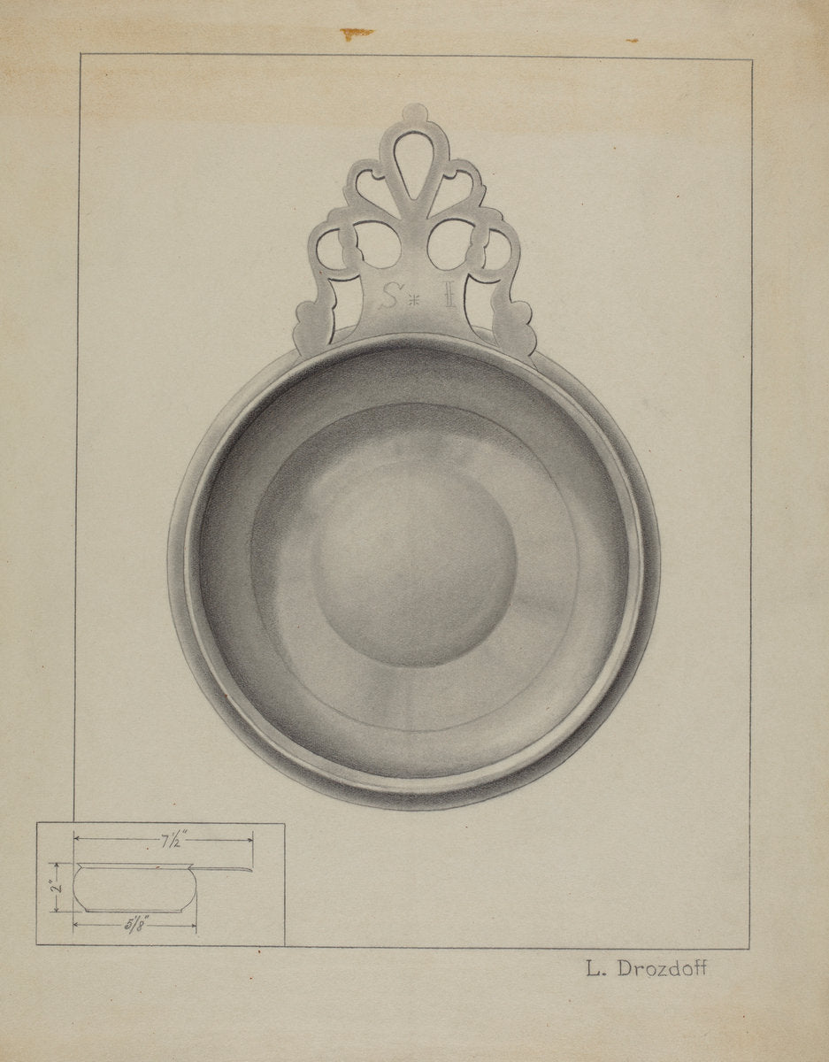 Silver Porringer by Leo Drozdoff (American, 1913 - 1964), 16X12"(A3)Poster Print
