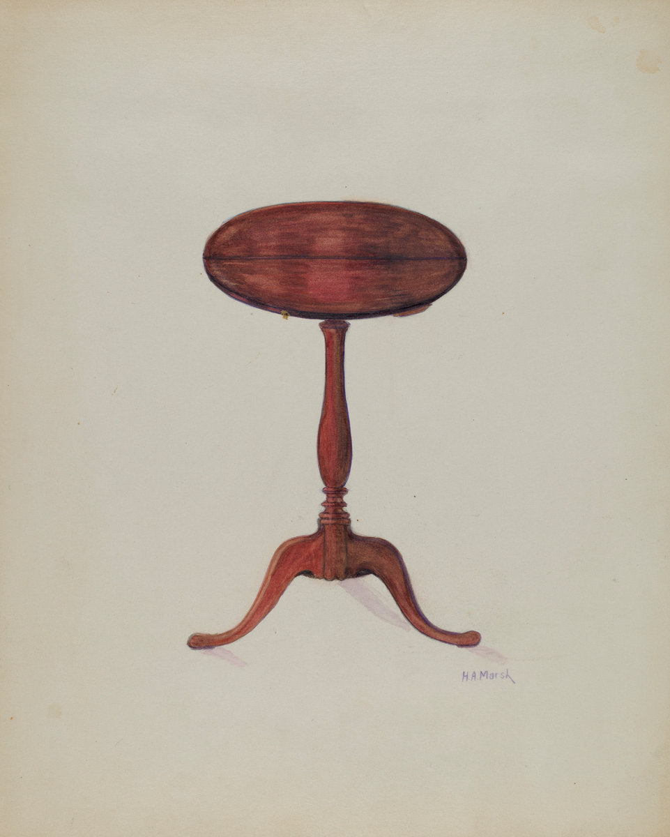 Tilt Top Table by Herbert Marsh (American, active c. 1935), 16X12"(A3)Poster Print