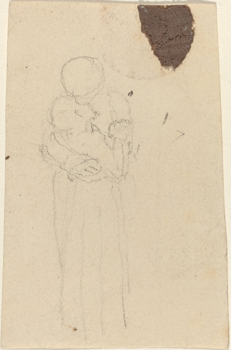 Two Figures Embracing by John Flaxman (British, 1755 - 1826), 16X12"(A3)Poster Print