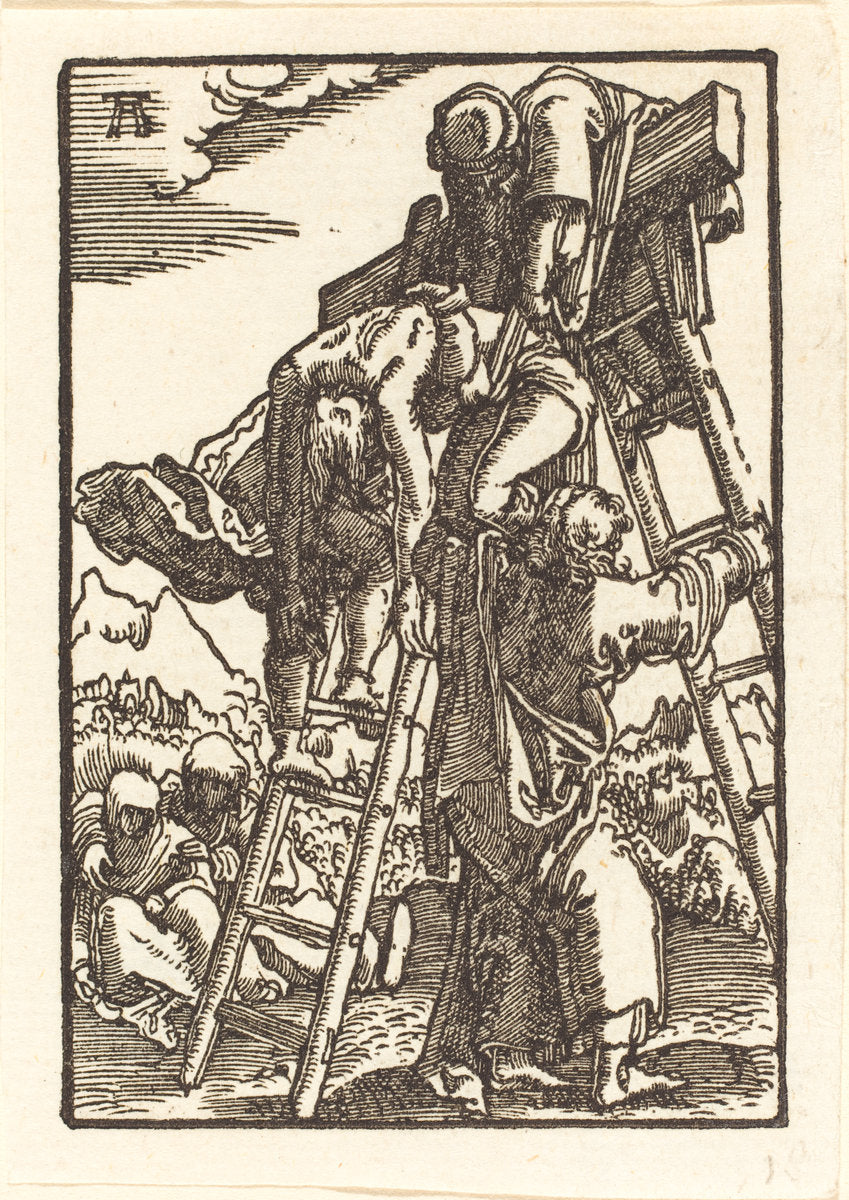 Christ Taken Down from the Cross by Albrecht Altdorfer (German, 1480 or before - 1538), 16X12"(A3)Poster Print