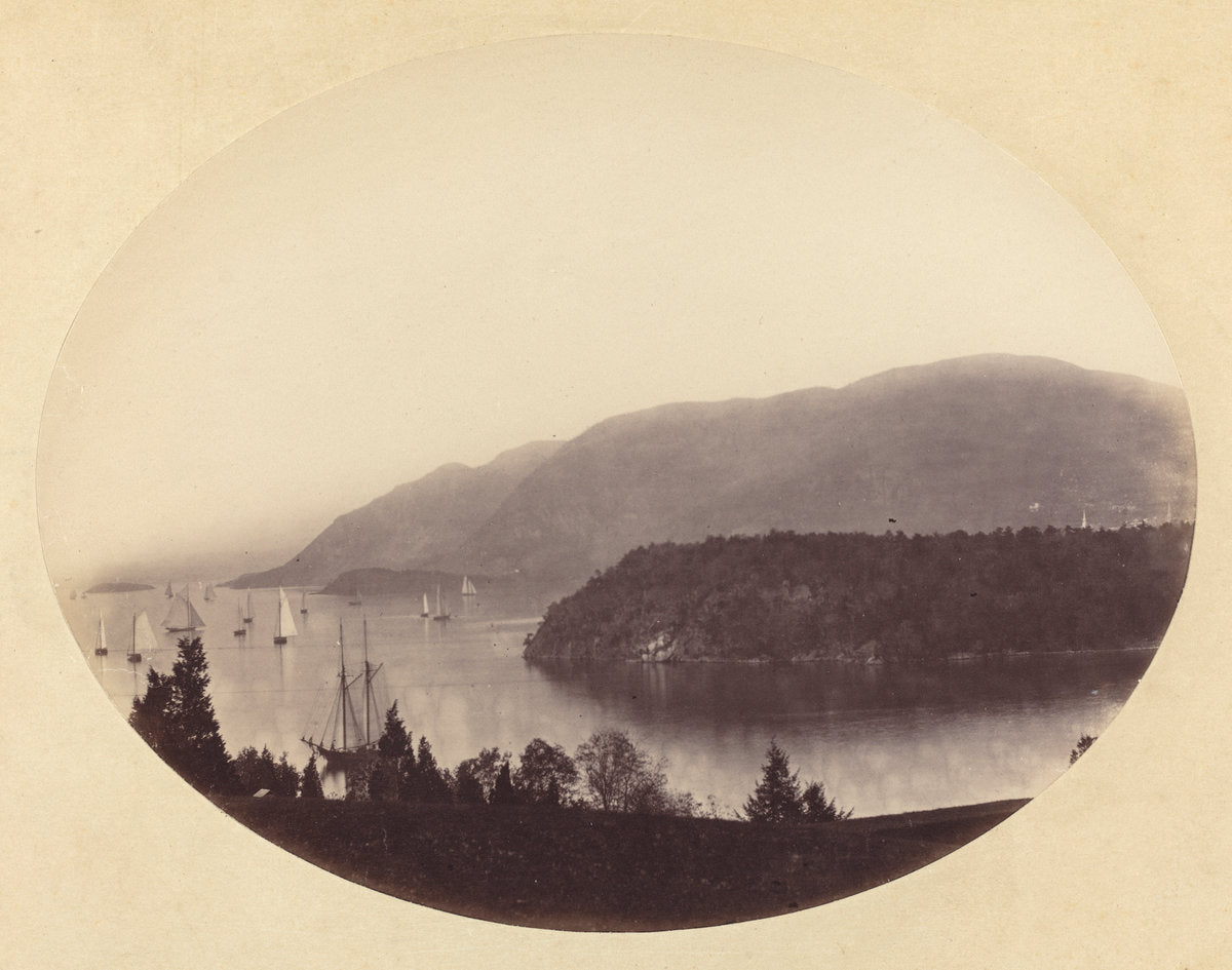 From Trophy Point, West Point, Hudson River by George K. Warren (American, 1834 - 1884), 16X12"(A3)Poster Print