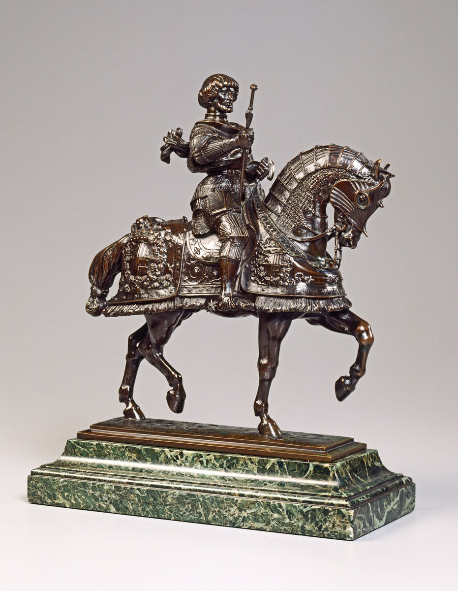 Gaston de Foix on Horseback by Antoine-Louis Barye (French, 1795 - 1875), 16X12"(A3)Poster Print