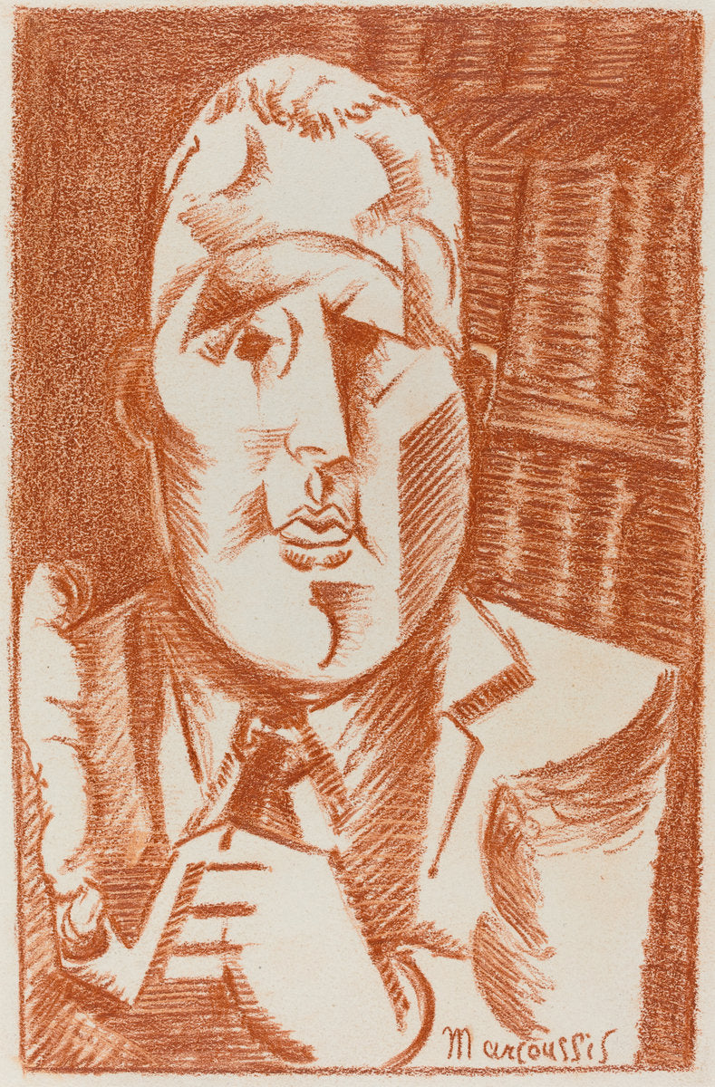 Guillaume Apollinaire by Louis Casimir Ladislas Marcoussis (French, 1883 - 1941), 16X12"(A3)Poster Print