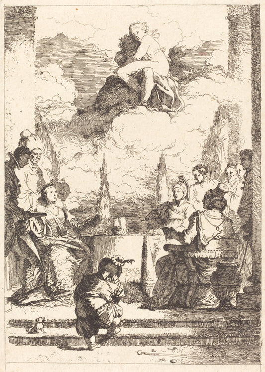 The Feast of Anthony and Cleopatra  (Le festin d'Antoine et de Cleopatre) by Jean-Honoré Fragonard after Giovanni Battista Tiepolo (French, 1732 - 1806), 16X12"(A3)Poster Print