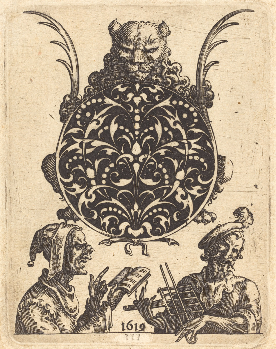 Jewelry Design with a Lion's Head by Jean Toutin (French, 1578 - 1644), 16X12"(A3)Poster Print
