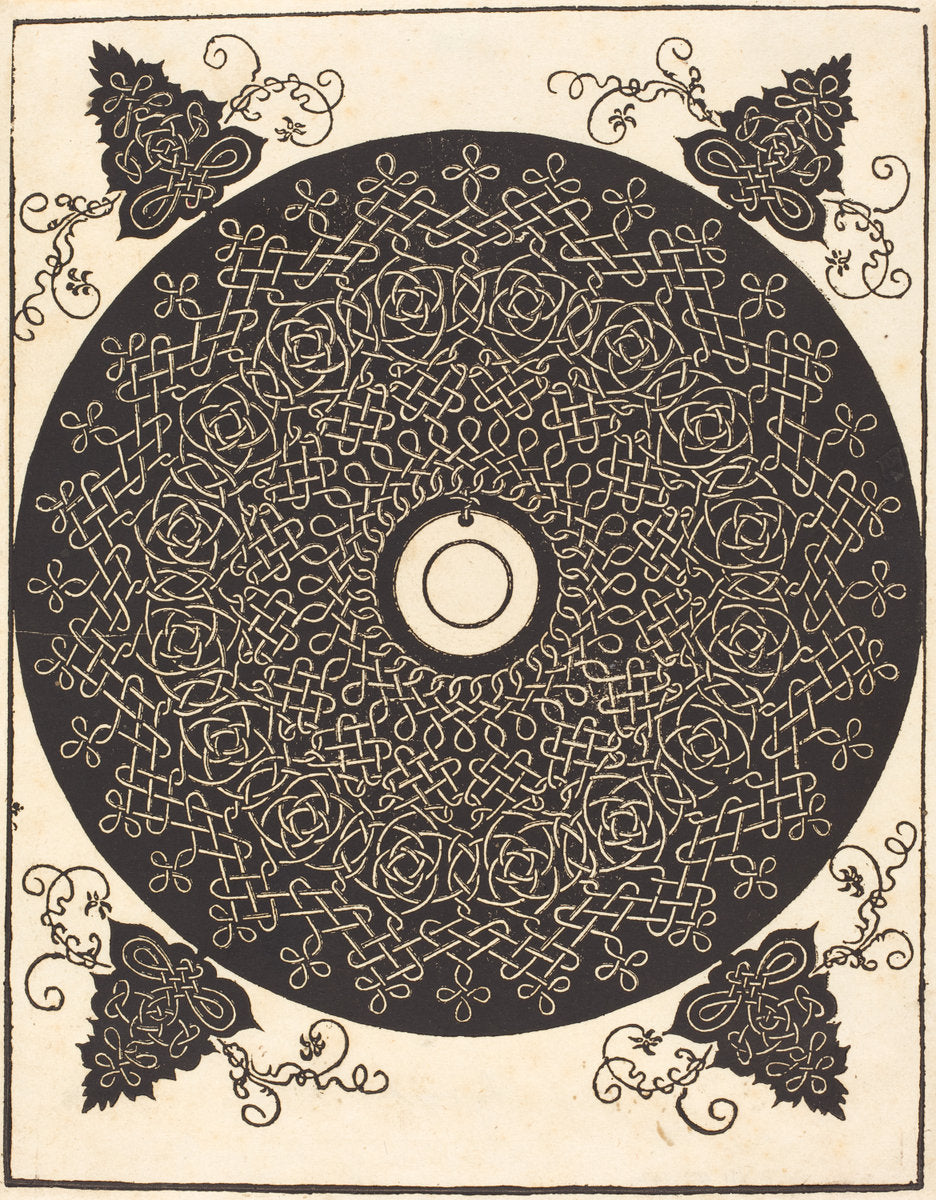 The Third Knot (with a black circle on a white medallion) by Albrecht Dürer (German, 1471 - 1528), 16X12"(A3)Poster Print