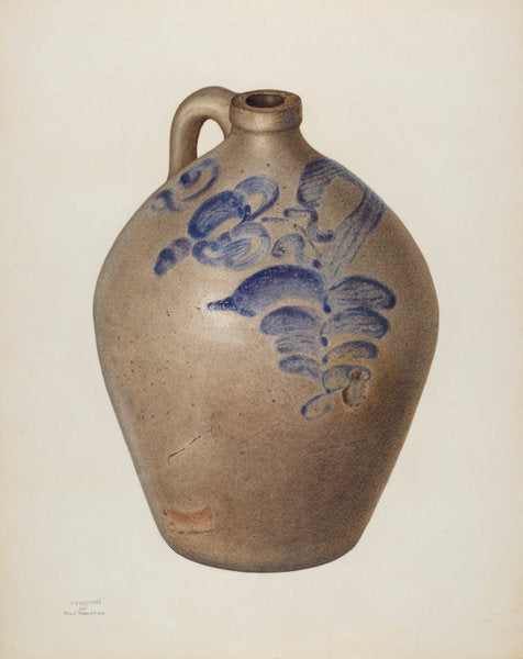 Jug by Sara Garfinkel and John Tarantino (American, active c. 1935), 16X12"(A3)Poster Print