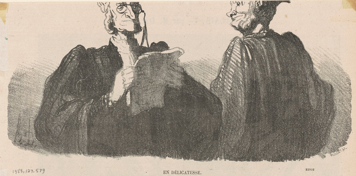 En délicatesse by Honoré Daumier (French, 1808 - 1879), 16X12"(A3)Poster Print
