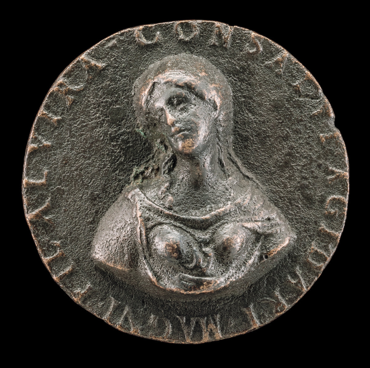 16th century by Probably Italian 16th Century (Elvira, Daughter of Gonsalvo de Cordoba, died 1524 [obverse]), 16X12"(A3)Poster Print