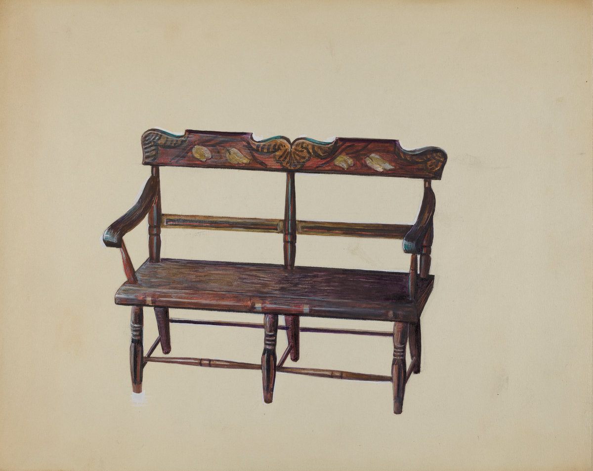 Child's Settee by Mina Lowry (American, 1894 - 1942), 16X12"(A3)Poster Print