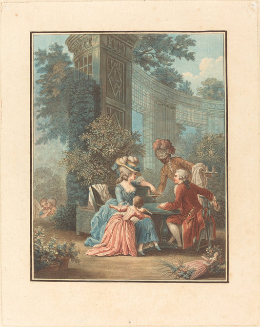 Le Gouter by Louis-Marin Bonnet after Pierre-Antoine Baudouin (French, 1736 - 1793), 16X12"(A3)Poster Print