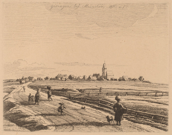 Giesing by Wilhelm von Kobell (German, 1766 - 1853), 16X12