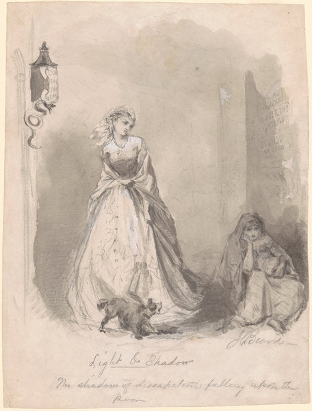 Light and Shadow: The Shadows of Dissipation Falling upon the Poor by James Carter Beard (American, 1837 - 1913), 16X12"(A3)Poster Print