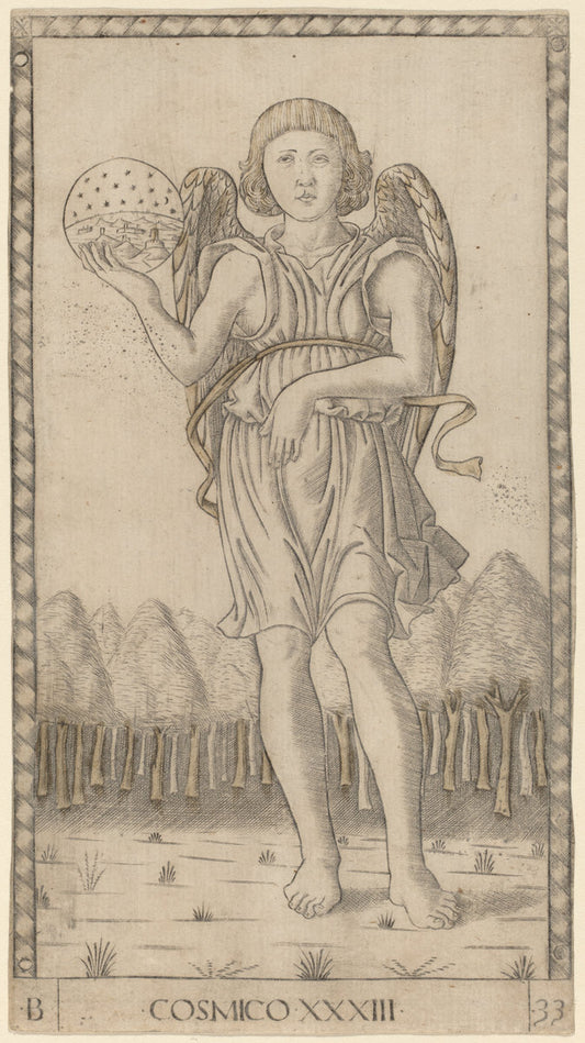 Cosmico (Genius of the World) by Master of the E-Series Tarocchi (Italian, active c. 1465), 16X12"(A3)Poster Print