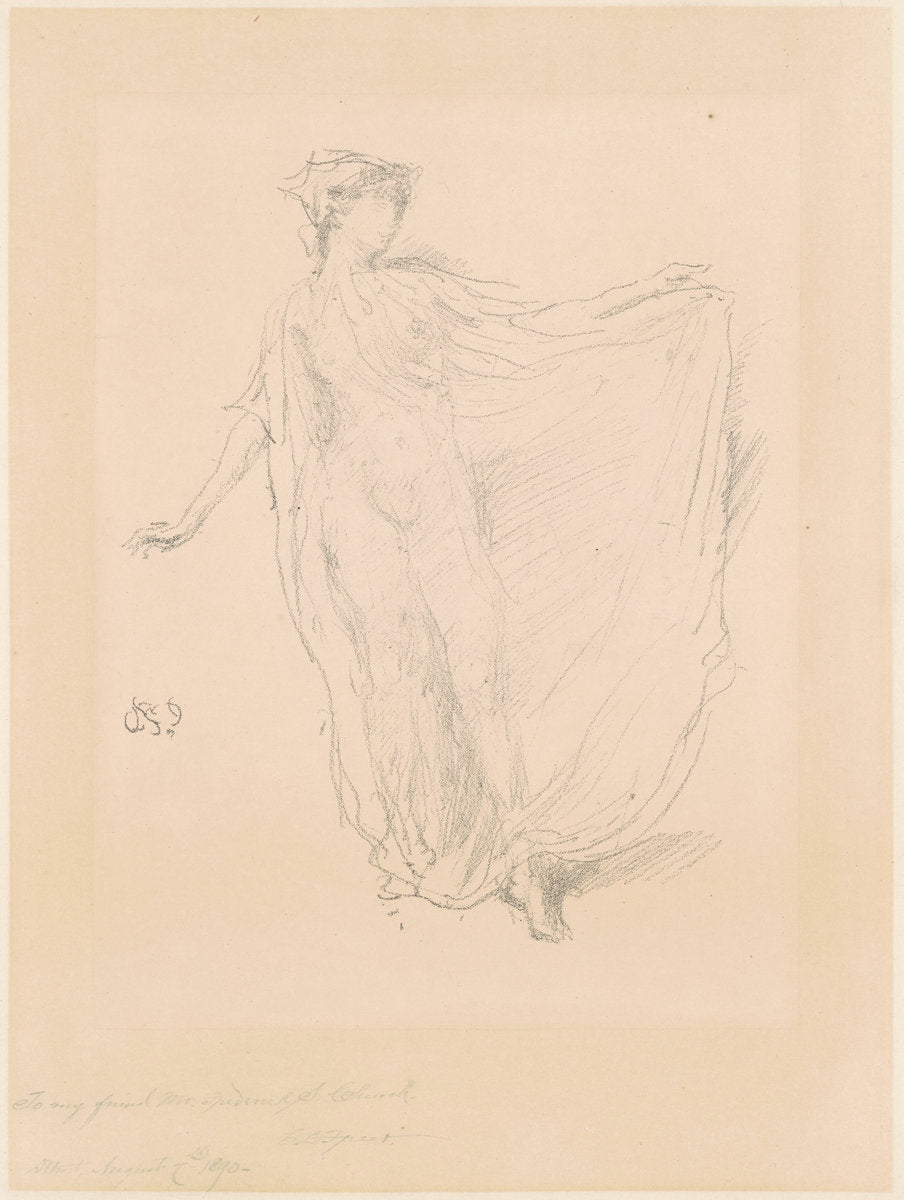 The Dancing Girl by James McNeill Whistler (American, 1834 - 1903), 16X12"(A3)Poster Print