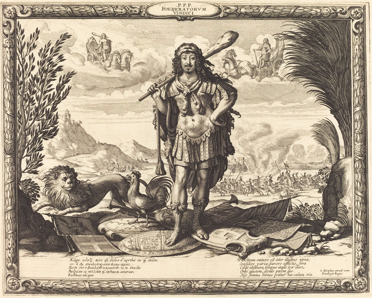 Louis XIII as Hercules by Abraham Bosse (French, 1602 - 1676), 16X12"(A3)Poster Print