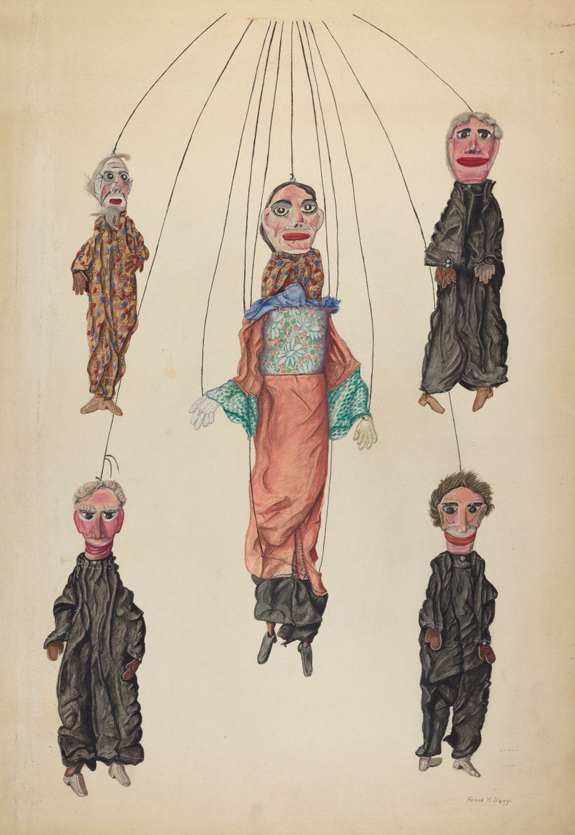 Lano's Pop Out Marionette by Frank Gray (American, active c. 1935), 16X12"(A3)Poster Print