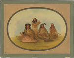 The Sioux Chief with Several Indians by George Catlin (American, 1796 - 1872), 16X12"(A3)Poster Print