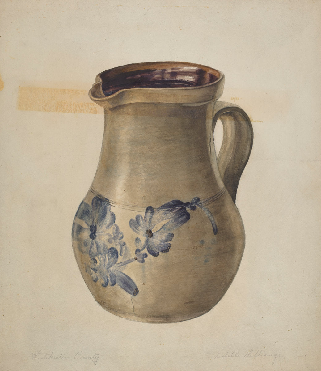 Stone Pitcher by Isabelle De Strange (American, active c. 1935), 16X12"(A3)Poster Print