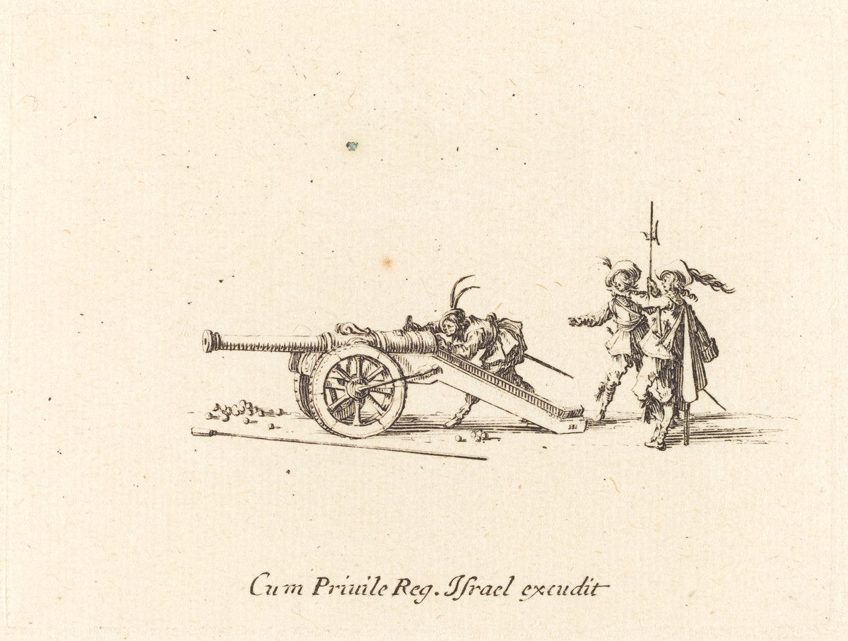 Loading the Cannon by Jacques Callot (French, 1592 - 1635), 16X12"(A3)Poster Print