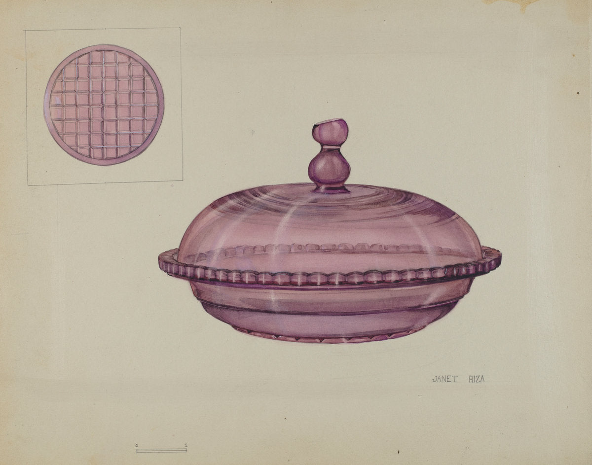 Butter Dish by Janet Riza (American, active c. 1935), 16X12"(A3)Poster Print