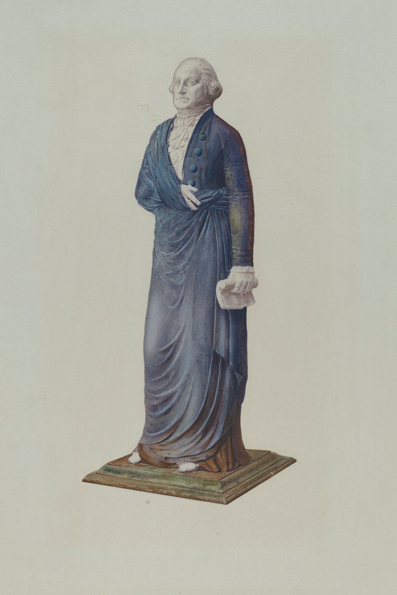 Garden Figure - George Washington by Zabelle Missirian (American, 1896 - 1977), 16X12"(A3)Poster Print