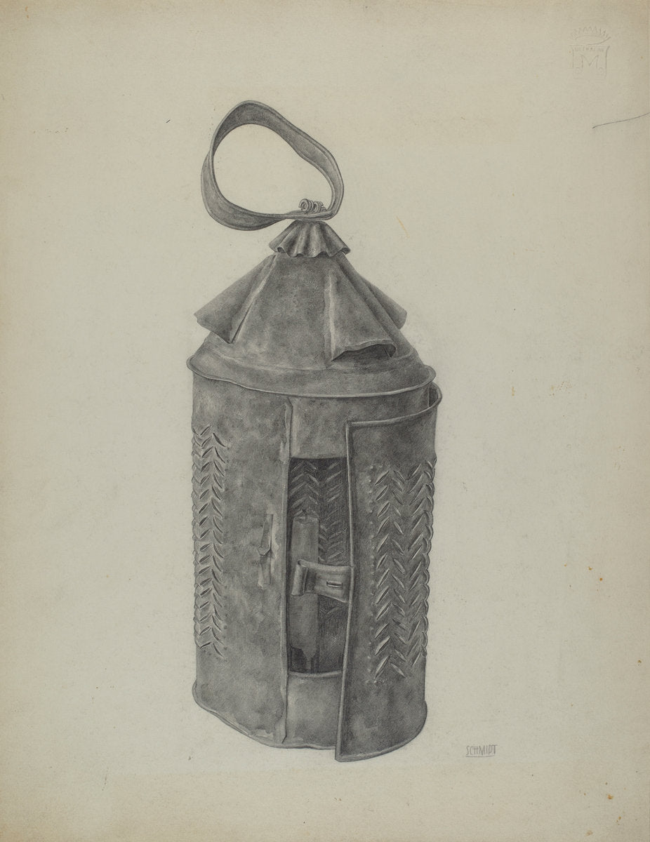 Hand Lantern by William Schmidt (American, active c. 1935), 16X12"(A3)Poster Print