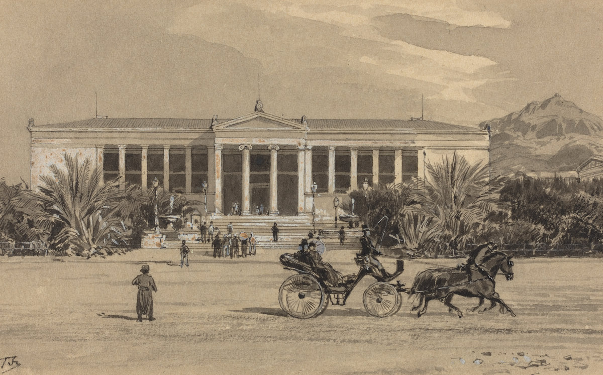 University by Themistocles von Eckenbrecher (German, 1842 - 1921), 16X12"(A3)Poster Print
