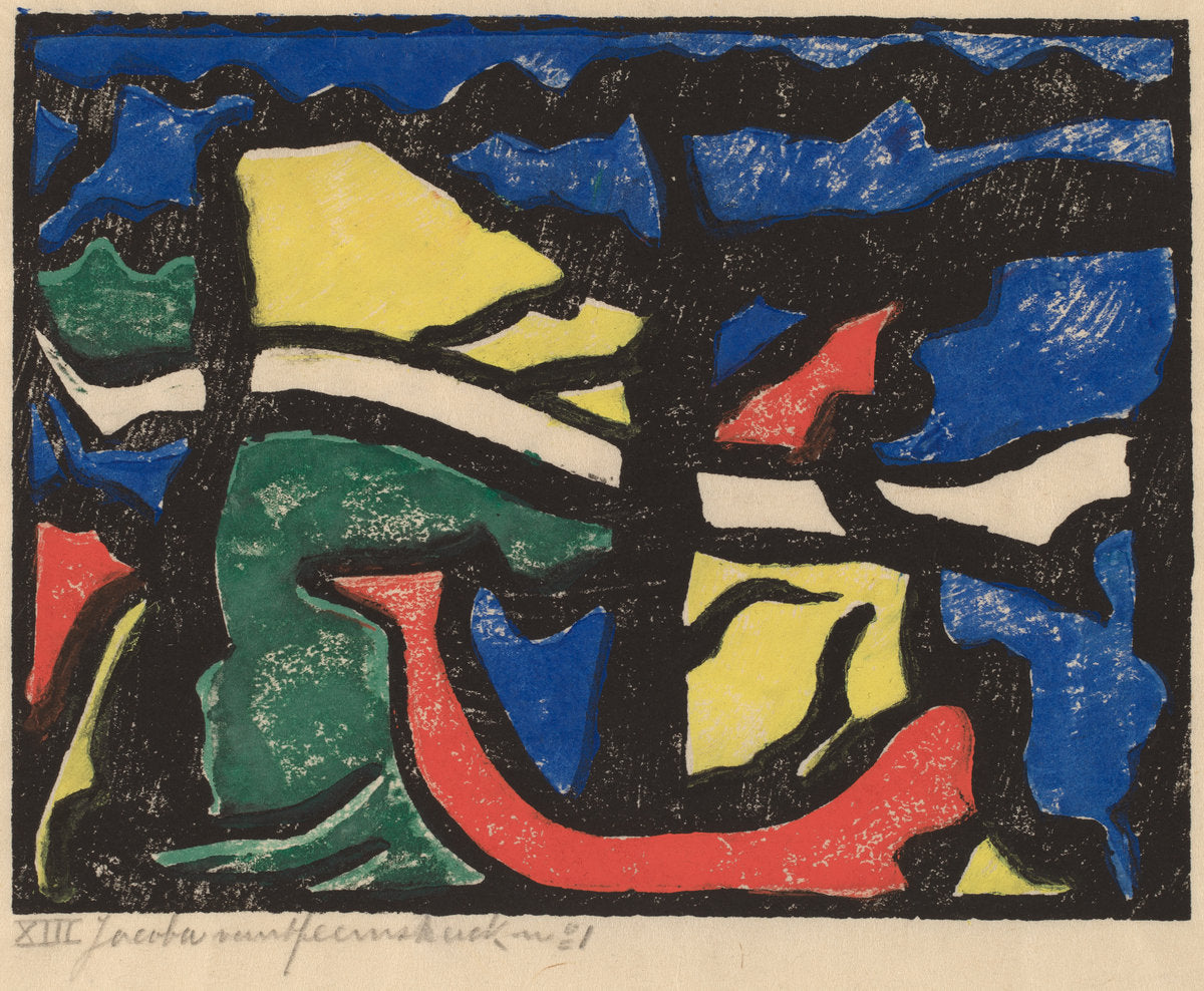 Composition by Jacoba van Heemskerck van Beest (Dutch, 1876 - 1923), 16X12"(A3)Poster Print