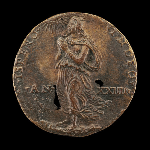 Nonnina Praying [reverse] by Attributed to Niccolò Fiorentino (Florentine, 1430 - 1514), 16X12"(A3)Poster Print