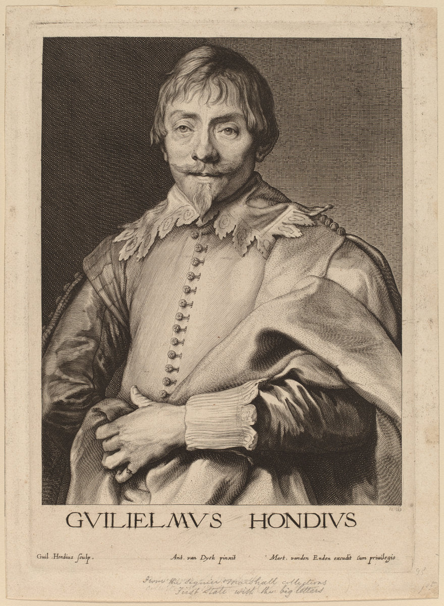 Willem Hondius by Willem Hondius after Sir Anthony van Dyck (Dutch, 1597 or after - c. 1658), 16X12"(A3)Poster Print