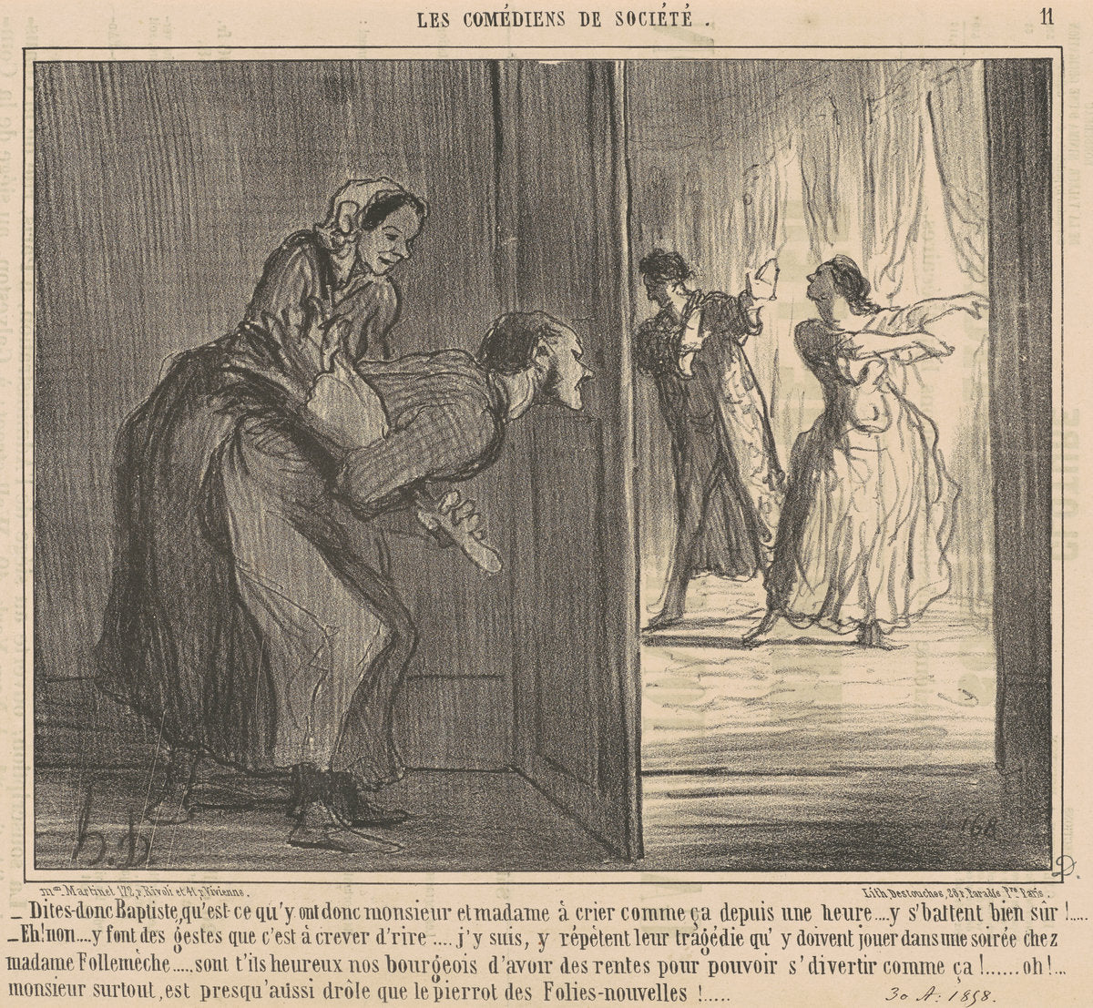 Dites-donc Baptiste ... by Honoré Daumier (French, 1808 - 1879), 16X12"(A3)Poster Print