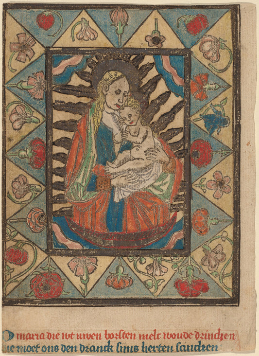 c. 1500 by Netherlandish 15th Century (The Madonna and Child), 16X12"(A3)Poster Print