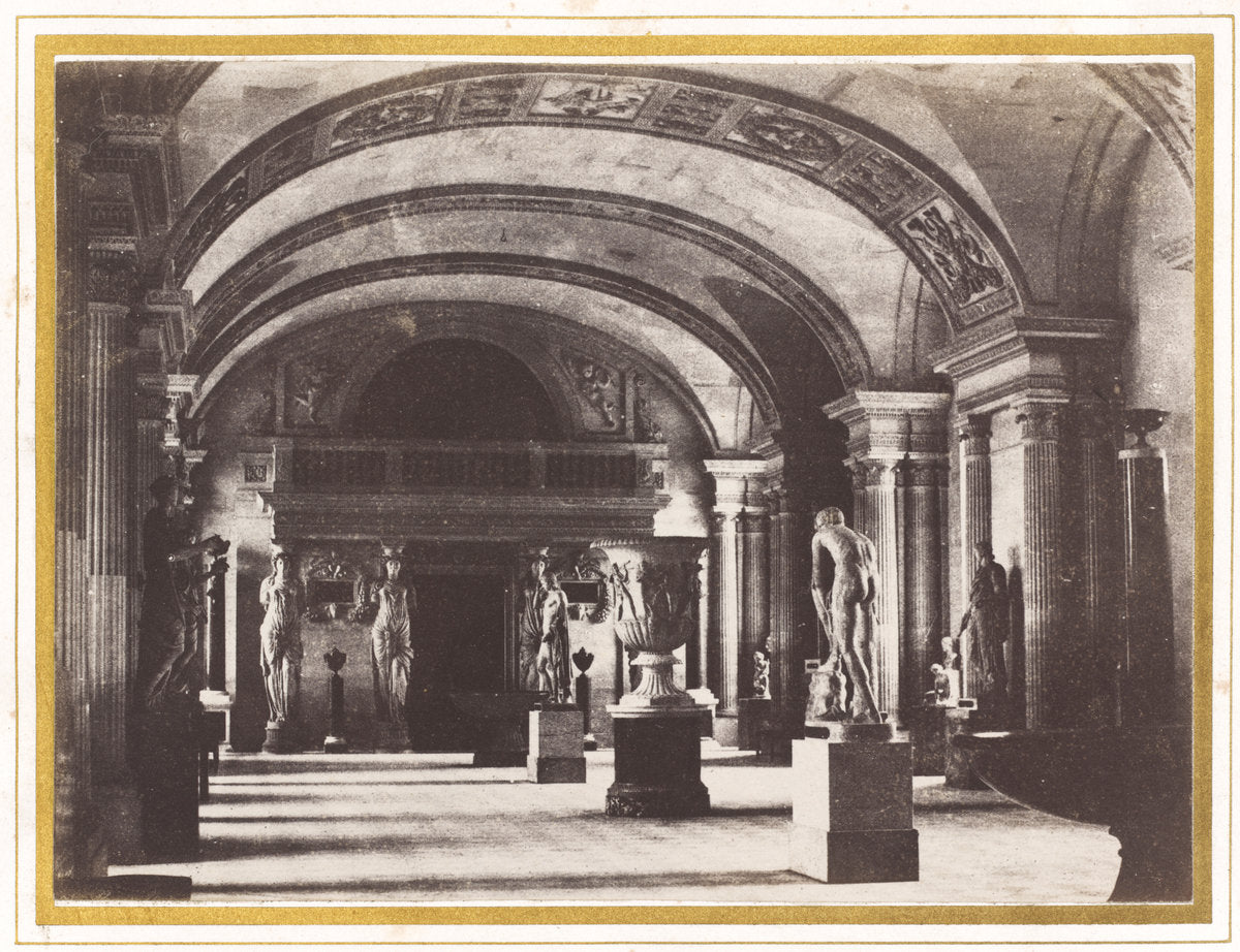 Salle des Cariatides, au Musée du Louvre by Charles Marville (French, 1813 - 1879), 16X12"(A3)Poster Print