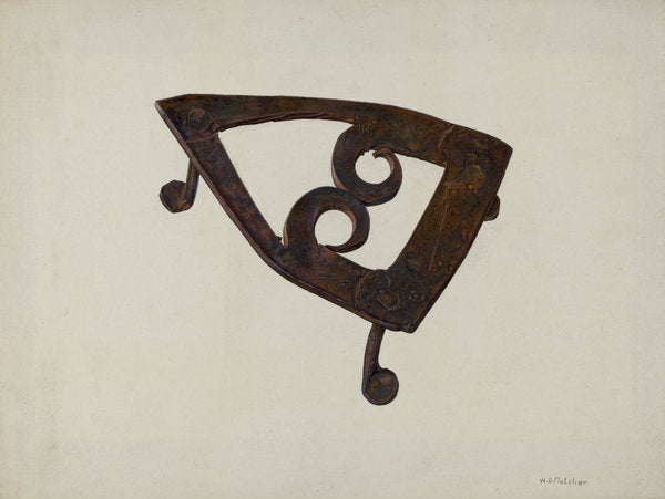 Iron Trivet by William O. Fletcher (American, active c. 1935), 16X12"(A3)Poster Print