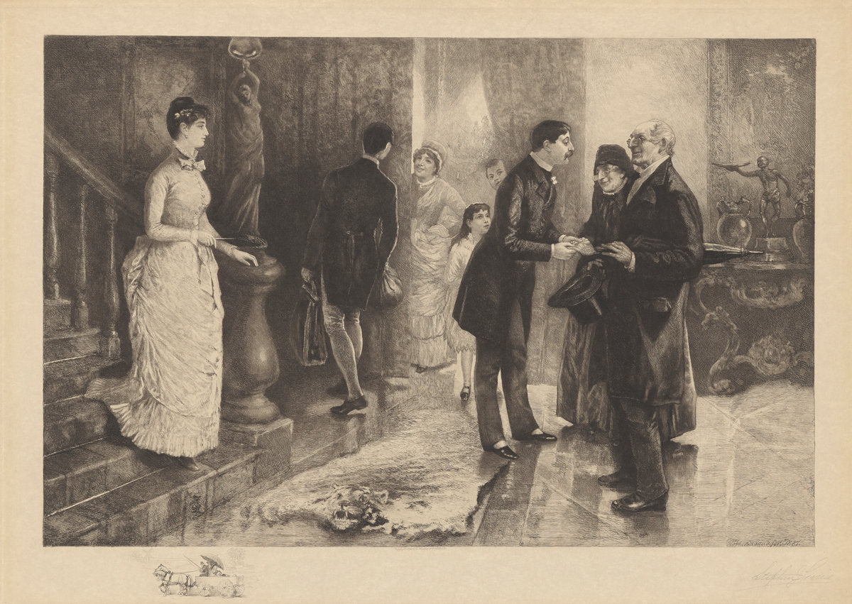 The Visit to the City by Stephen James Ferris after William Thomas Smedley (American, 1835 - 1915), 16X12"(A3)Poster Print