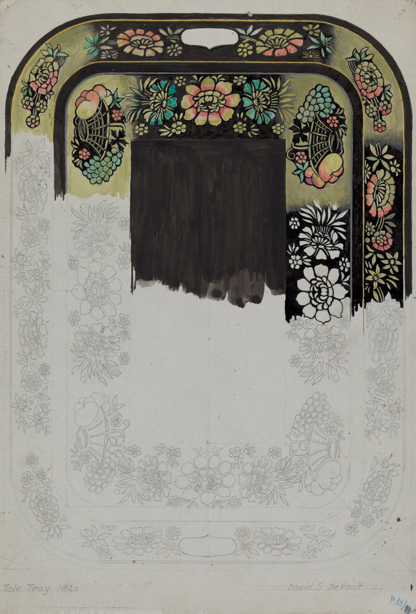 Toleware Tray by David S. De Vault (American, active c. 1935), 16X12"(A3)Poster Print