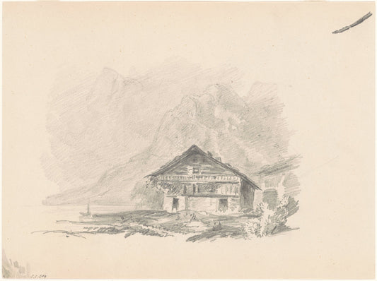 Swiss Chalet by John Singer Sargent (American, 1856 - 1925), 16X12"(A3)Poster Print