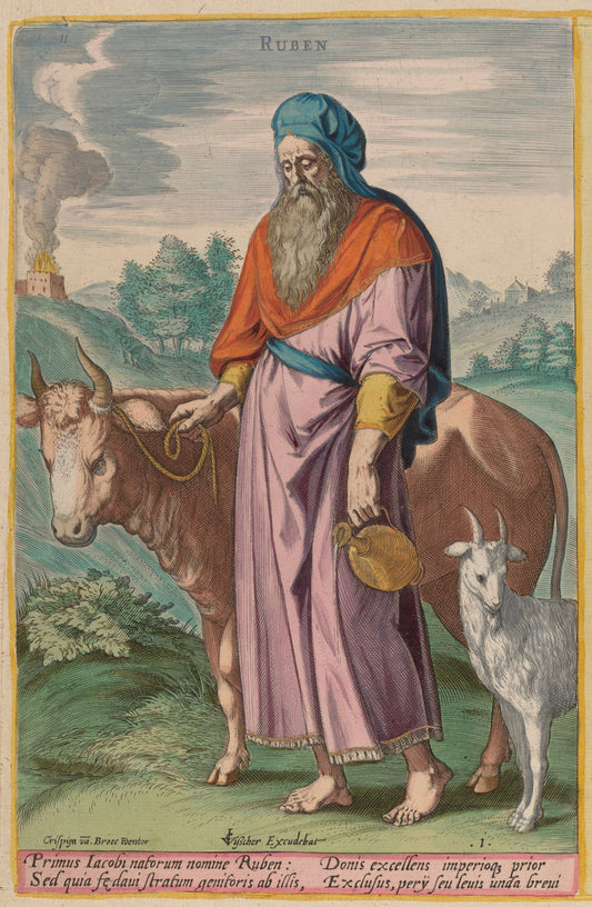 Ruben by Jan Sadeler I or J. Haeyler after Crispen van den Broecke (Flemish, active 1570s/1580s), 16X12"(A3)Poster Print