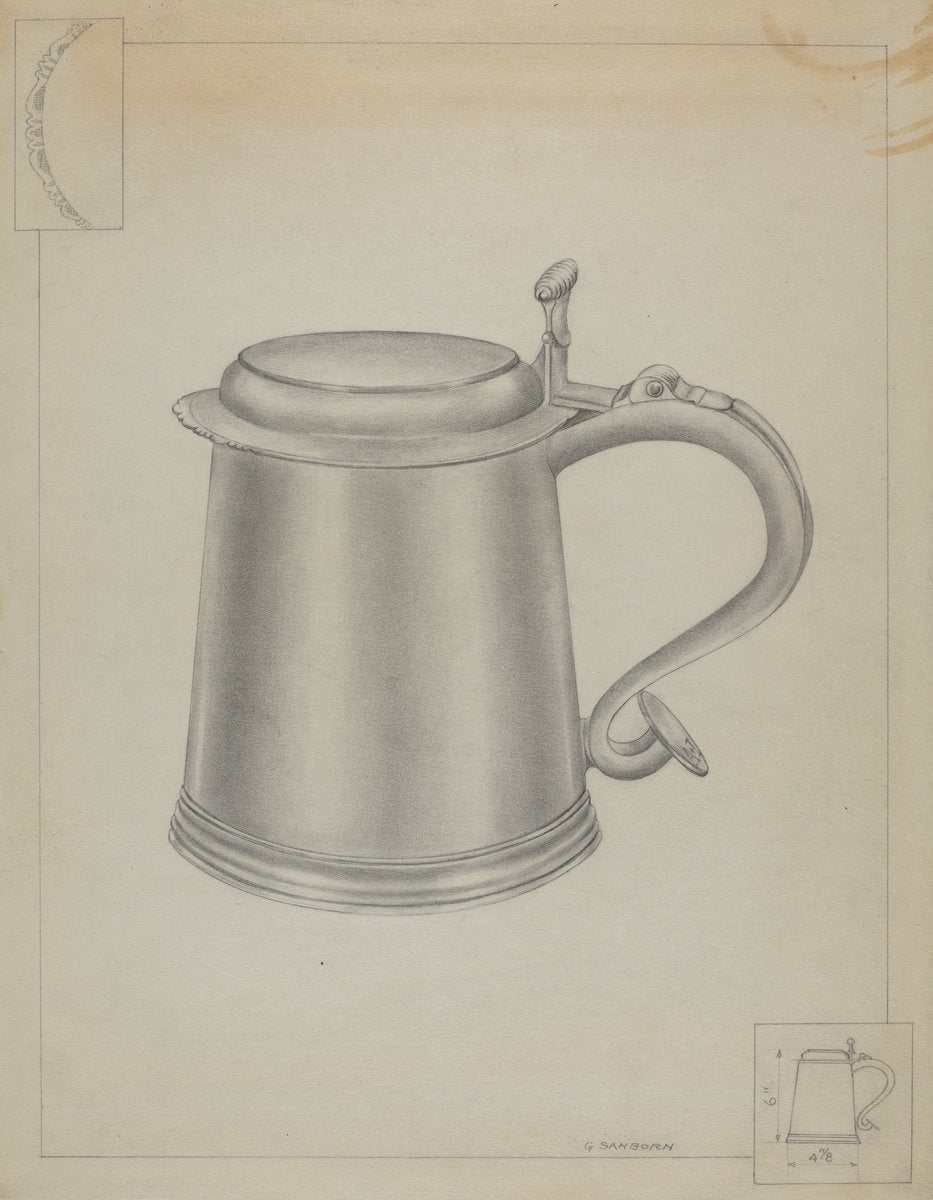 Silver Tankard by Gordon Sanborn (American, active c. 1935), 16X12"(A3)Poster Print