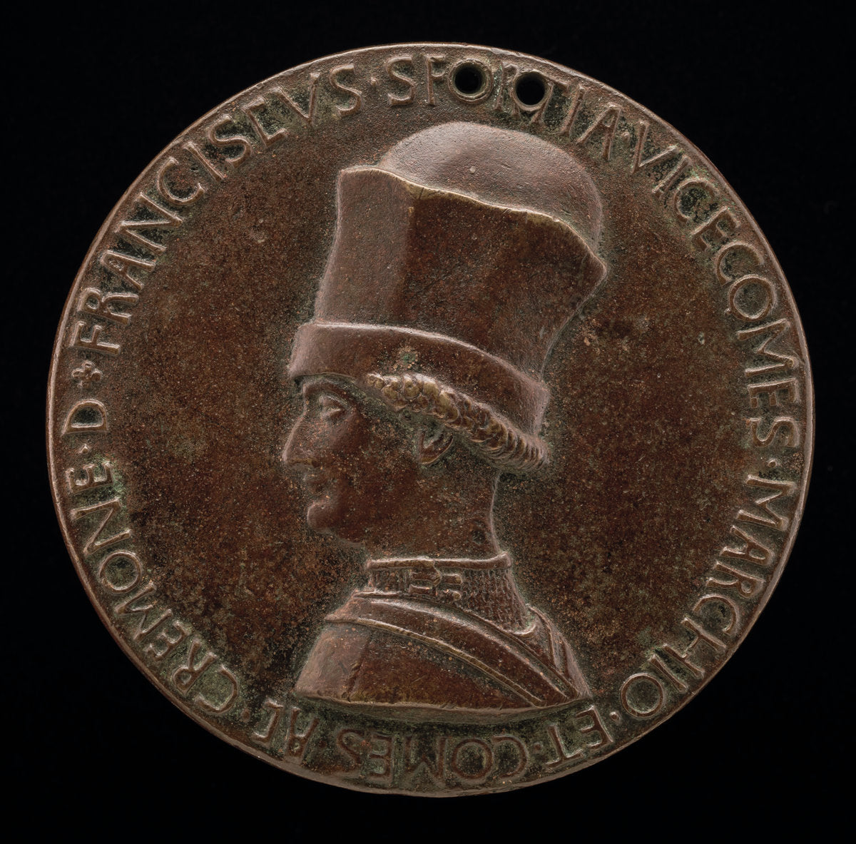 Francesco I Sforza, 1401-1466, 4th Duke of Milan 1450 [obverse] by Pisanello (Italian, c. 1395 - 1455), 16X12"(A3)Poster Print