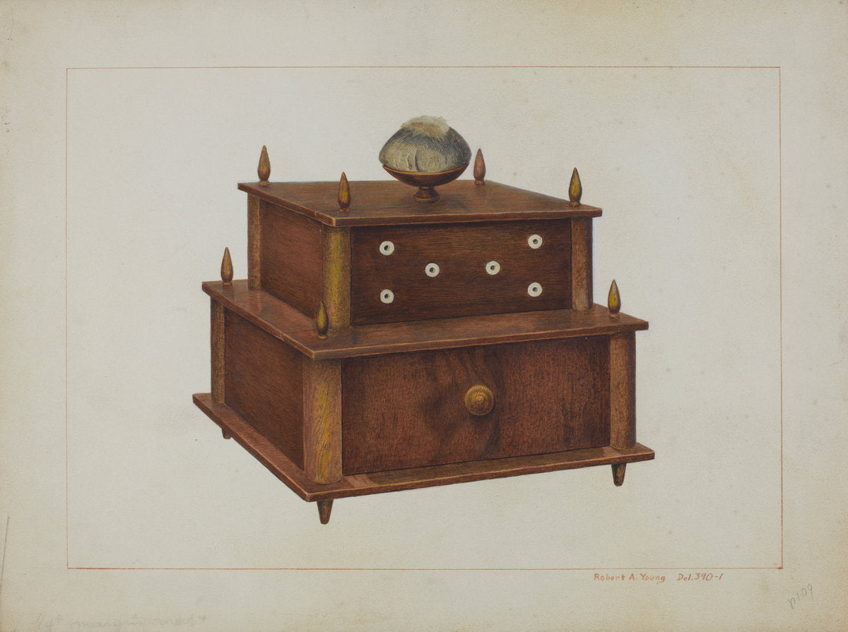 Sewing Cabinet by Robert A. Young (American, active c. 1935), 16X12"(A3)Poster Print