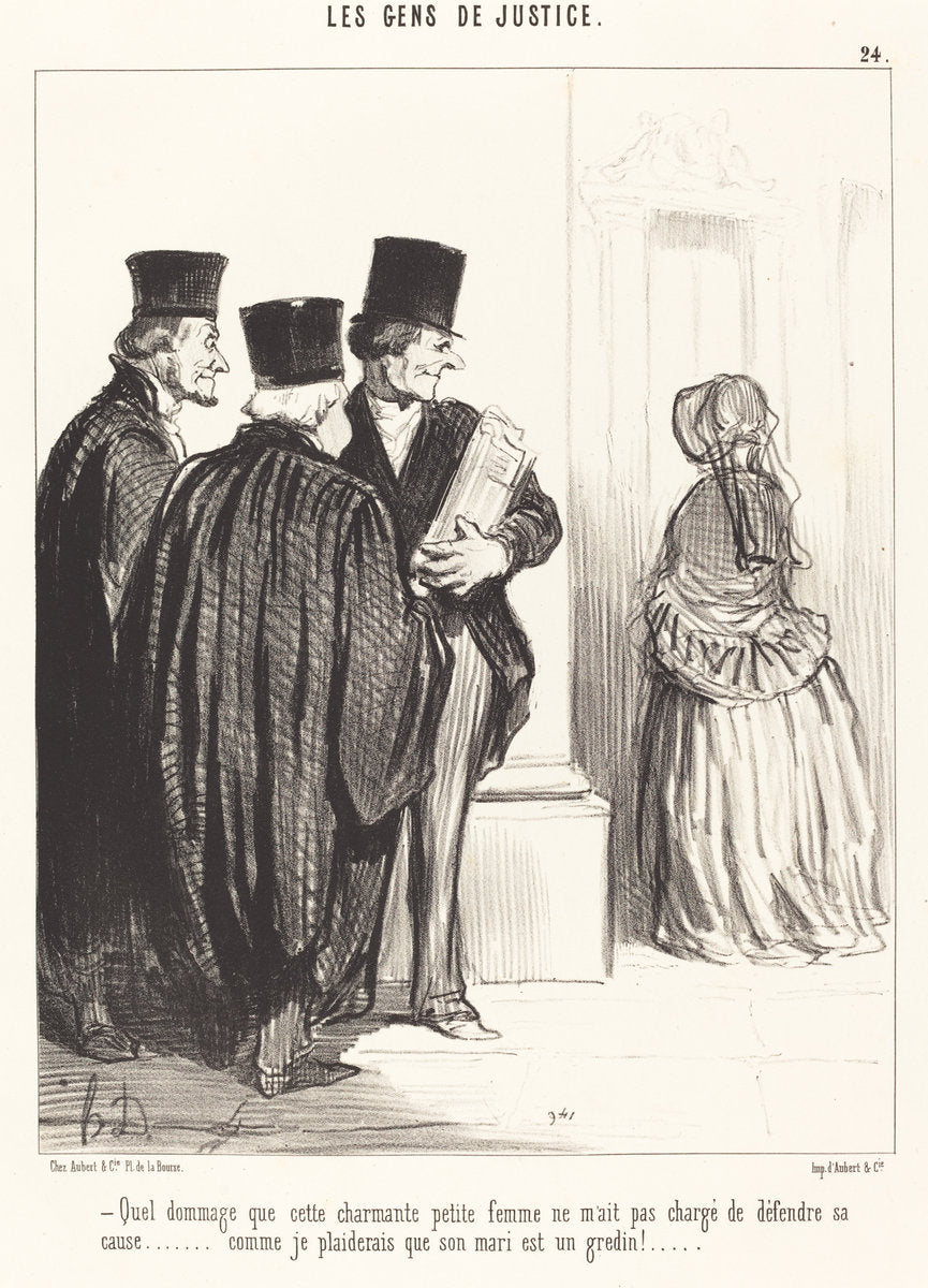 Quel dommage que cette charmante... femme... by Honoré Daumier (French, 1808 - 1879), 16X12"(A3)Poster Print