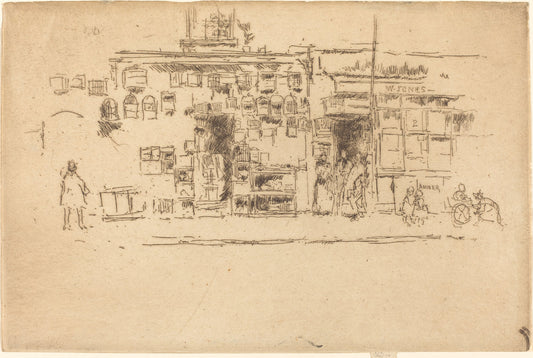Bird-Cages Chelsea by James McNeill Whistler (American, 1834 - 1903), 16X12"(A3)Poster Print
