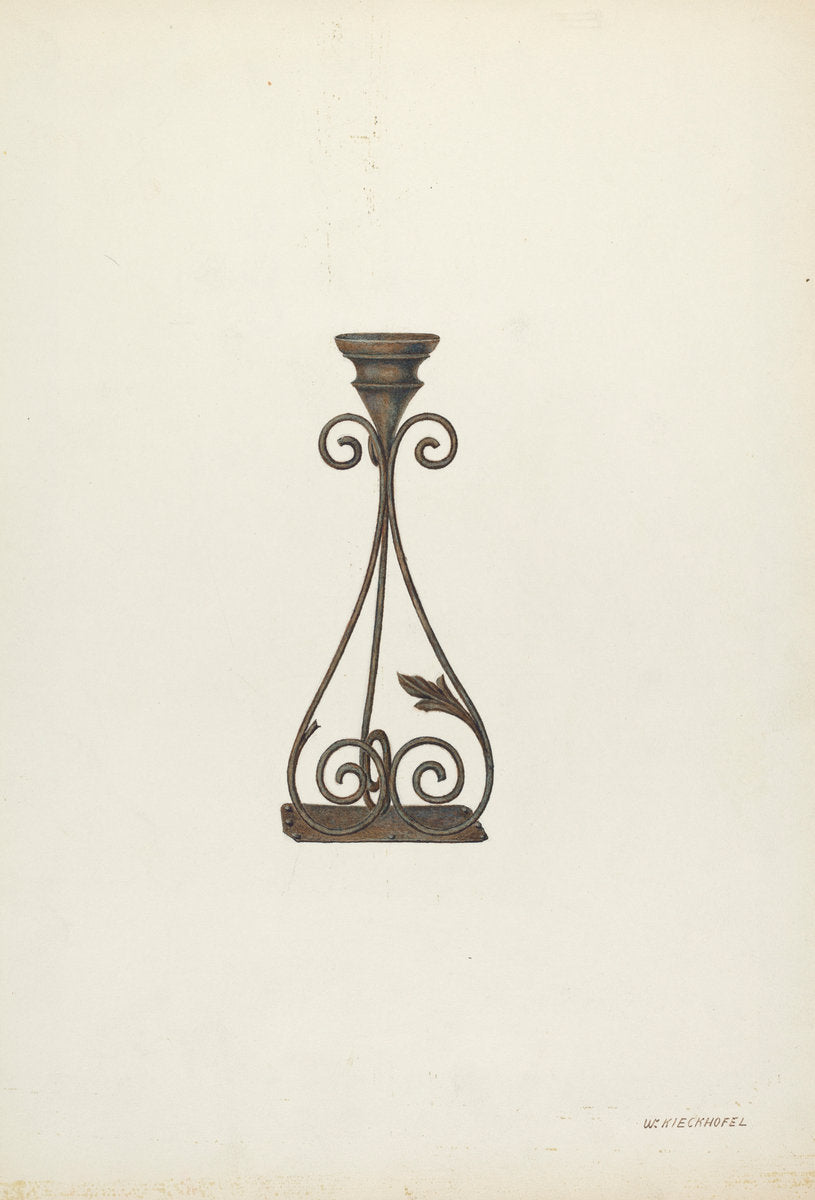 Candlestick by William Kieckhofel (American, active c. 1935), 16X12"(A3)Poster Print