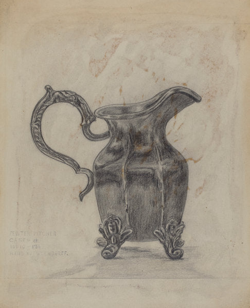 Pewter Pitcher by Hans Westendorff (American, active c. 1935), 16X12"(A3)Poster Print