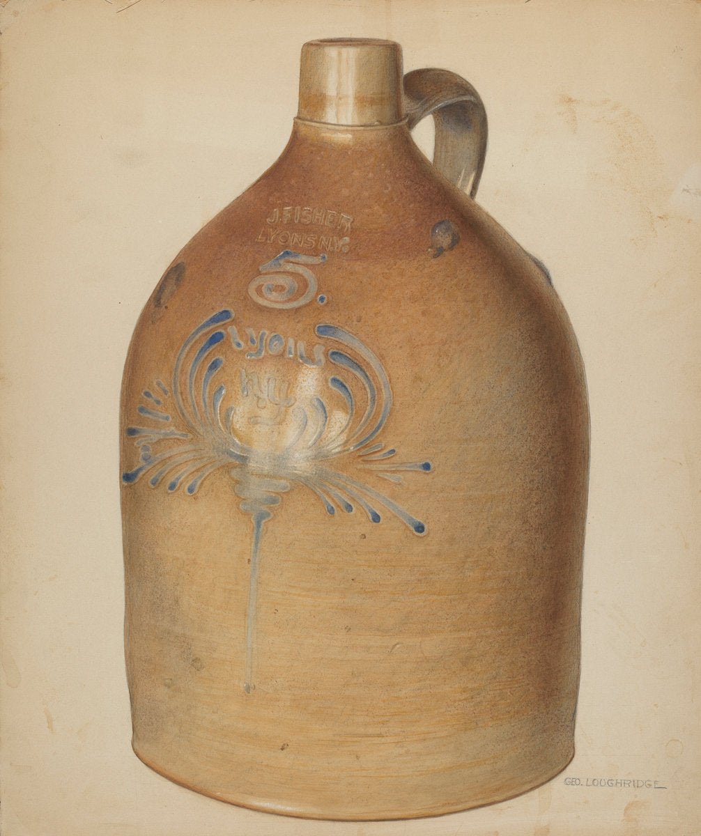 Jug by George Loughridge (American, active c. 1935), 16X12"(A3)Poster Print