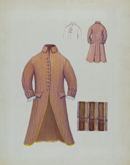 Dress Coat by Gordon Saltar and B. Berndt (American, active c. 1935), 16X12"(A3)Poster Print